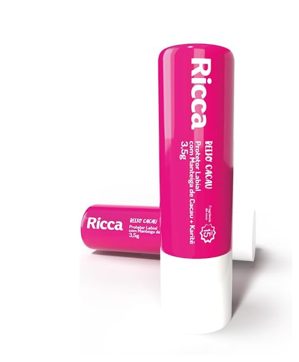 Ricca Protetor Labial Com Manteiga de Cacau + Karite